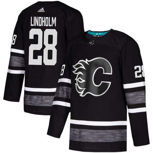 Calgary Flames Trikot #28 Elias Lindholm Schwarz 2019 All-Star Game Parley